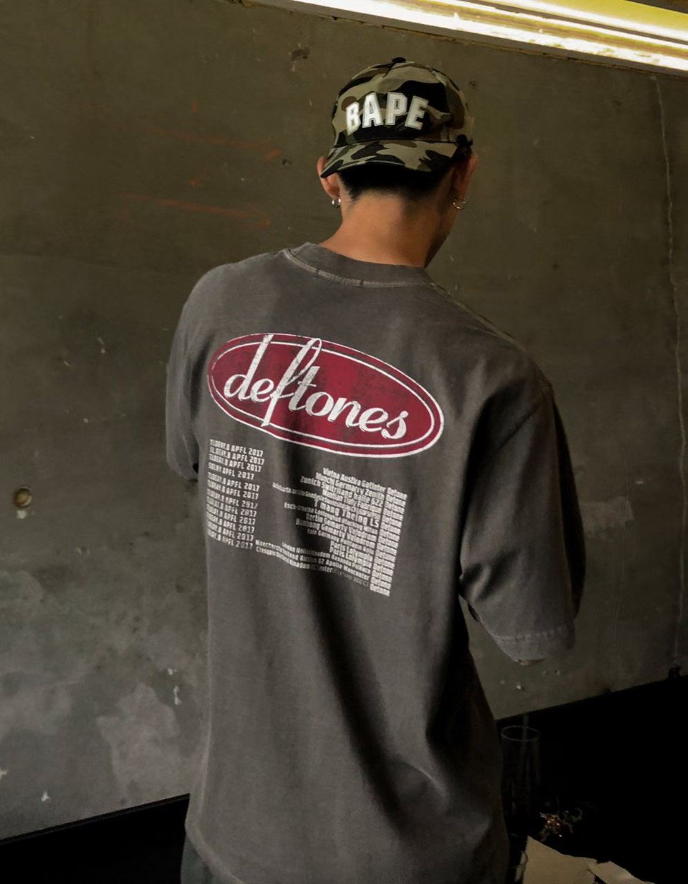 Deftones Around The Fur European Tour Vintage Washed Tee