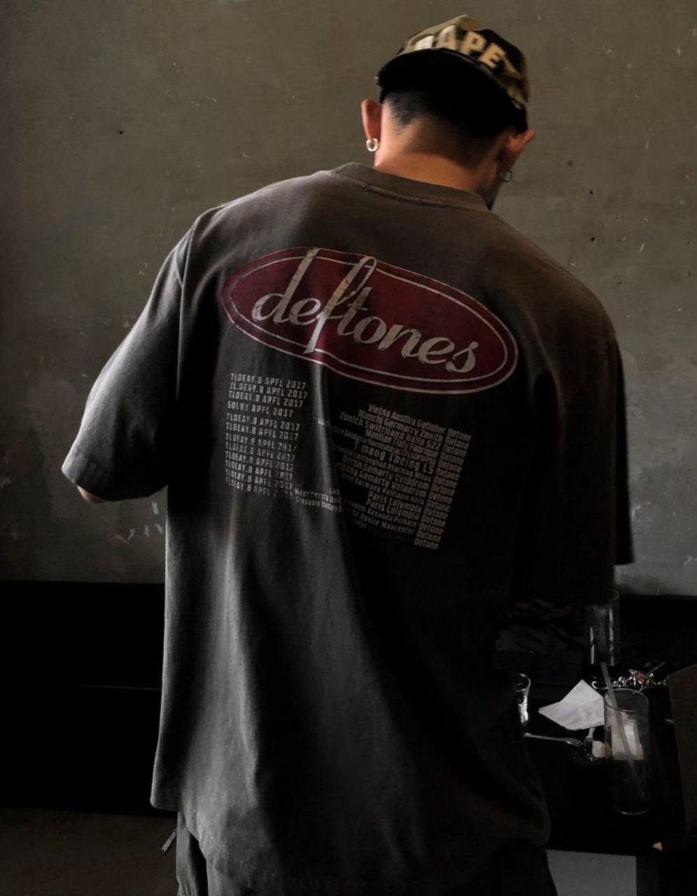 Deftones Around The Fur European Tour Vintage Washed Tee
