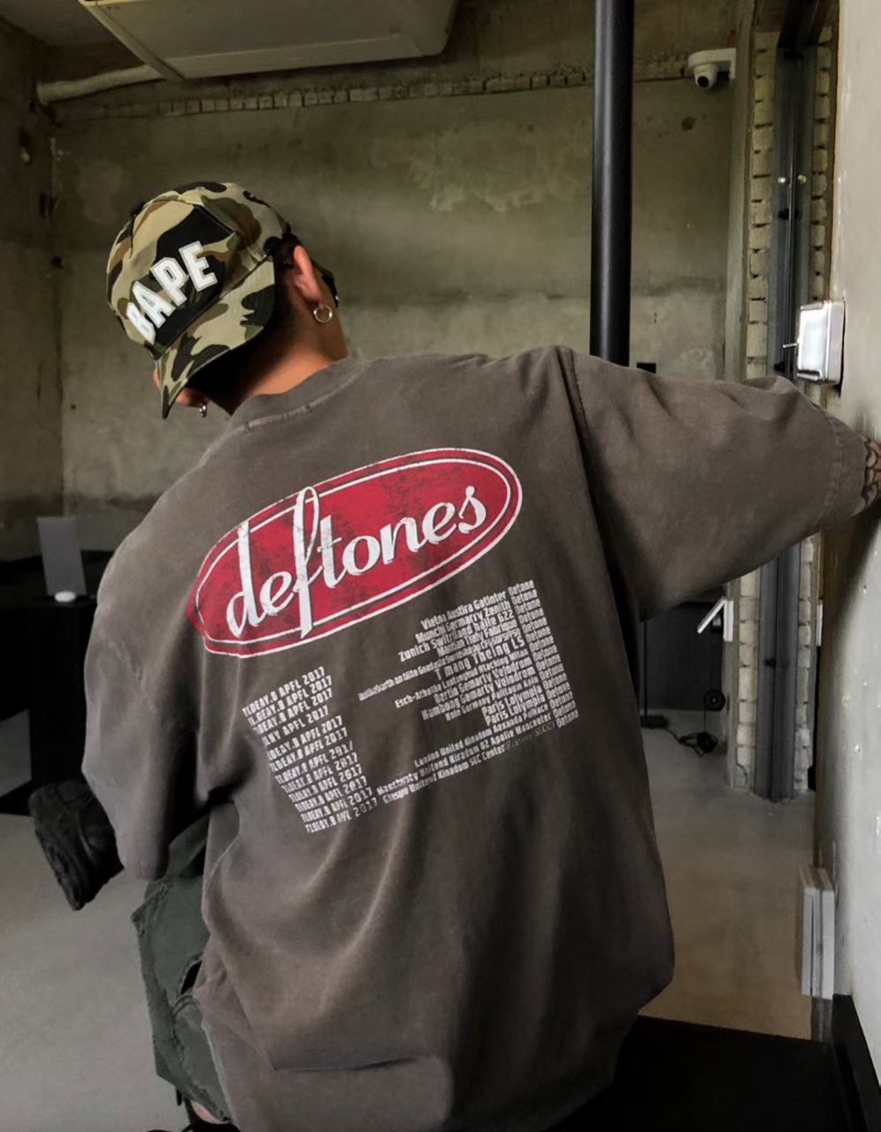 Deftones Around The Fur European Tour Vintage Washed Tee