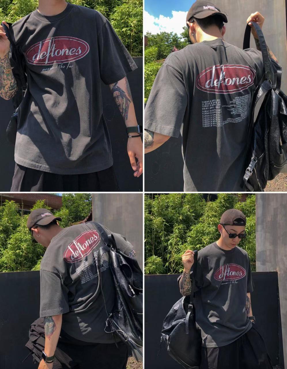 Deftones Around The Fur European Tour Vintage Washed Tee