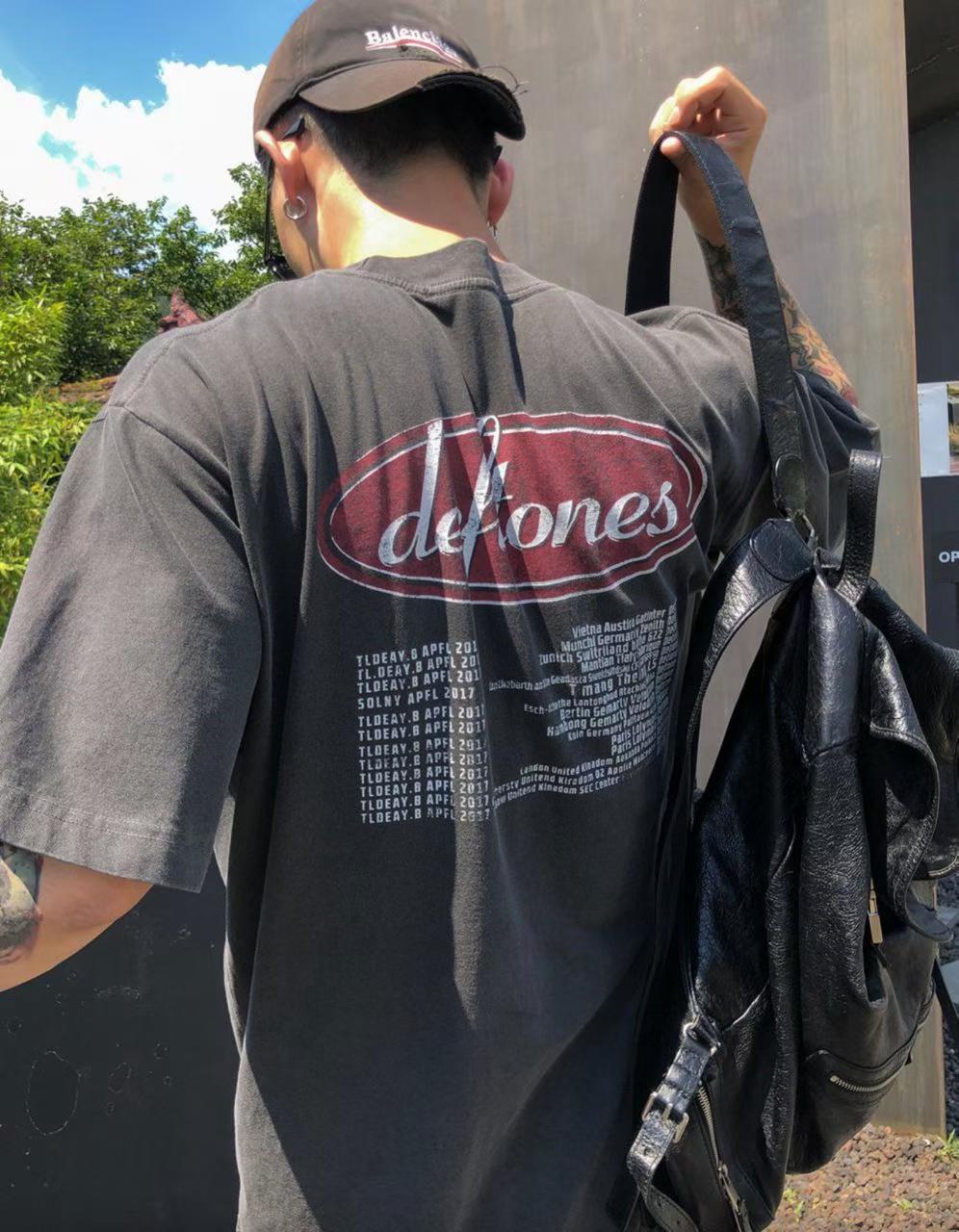 Deftones Around The Fur European Tour Vintage Washed Tee