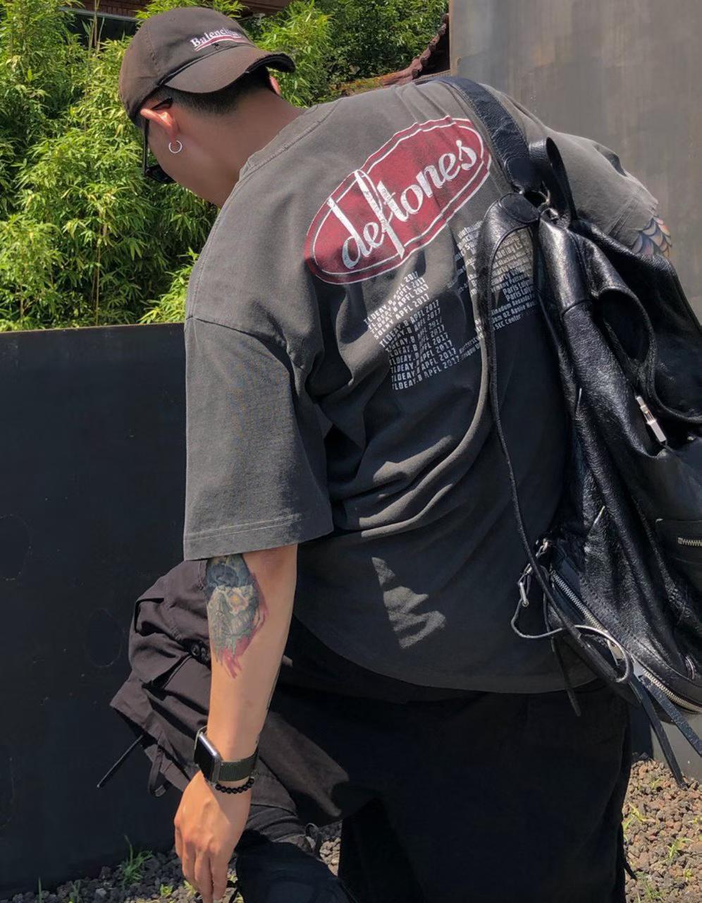 Deftones Around The Fur European Tour Vintage Washed Tee