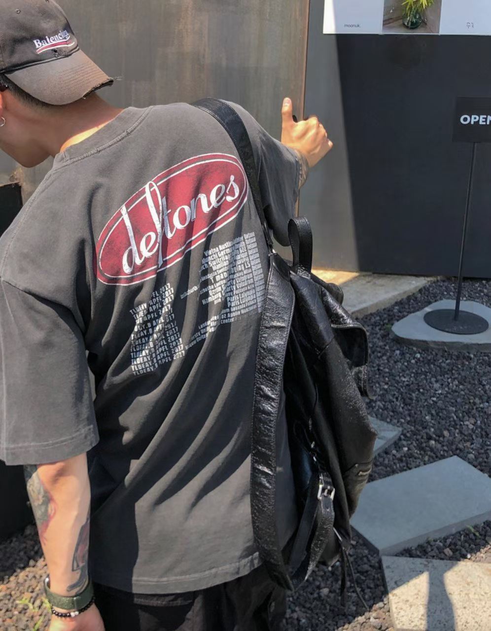 Deftones Around The Fur European Tour Vintage Washed Tee