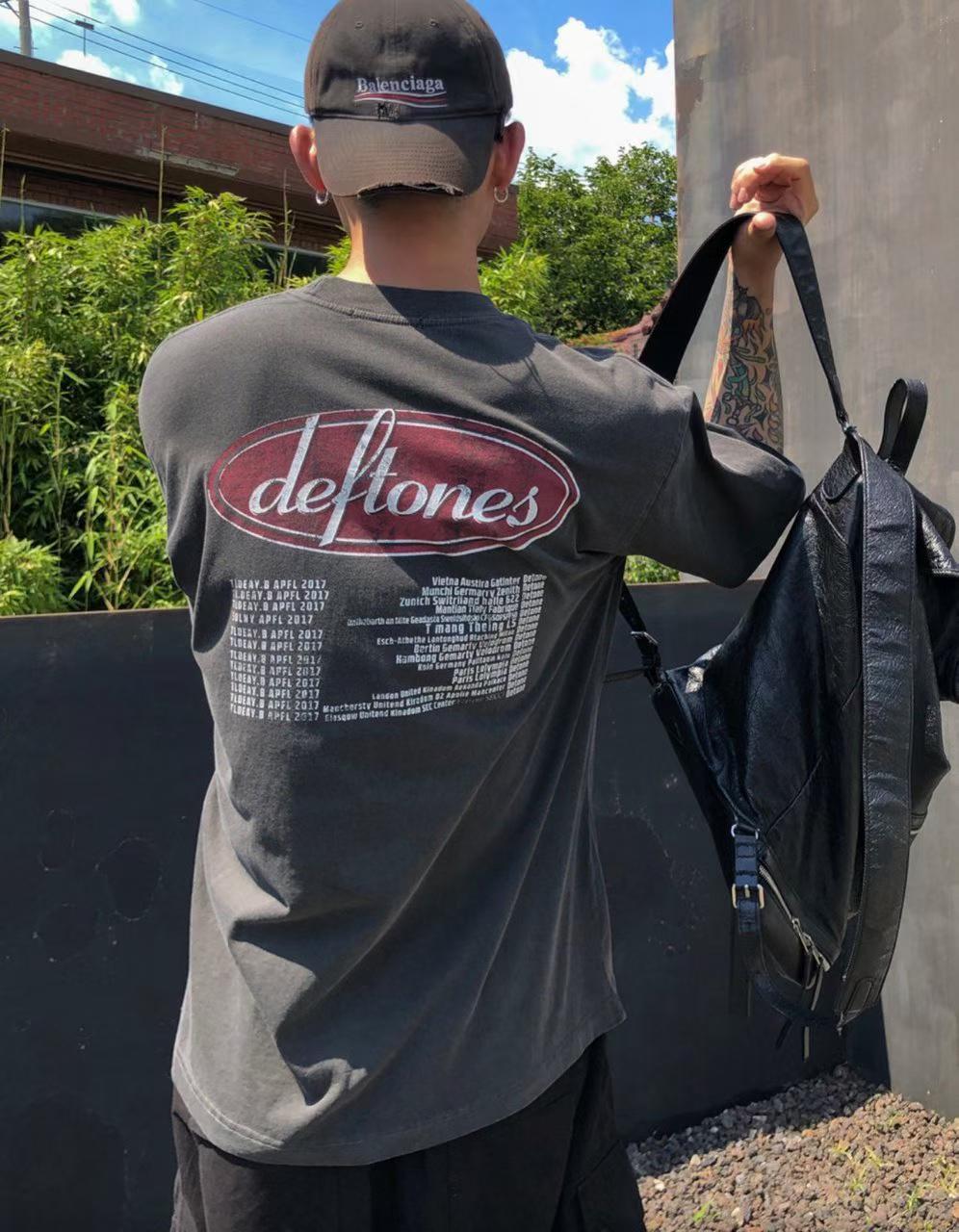 Deftones Around The Fur European Tour Vintage Washed Tee