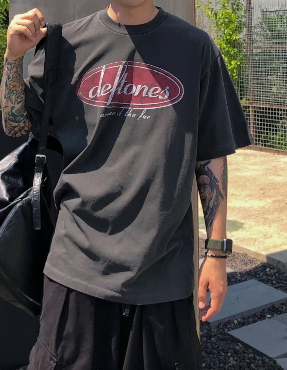 Deftones Around The Fur European Tour Vintage Washed Tee
