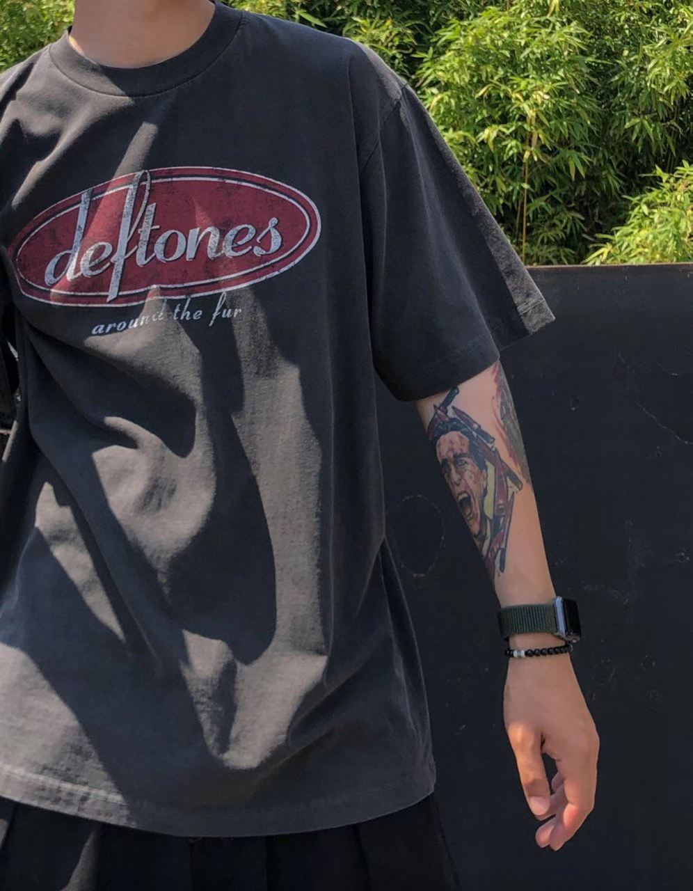 Deftones Around The Fur European Tour Vintage Washed Tee