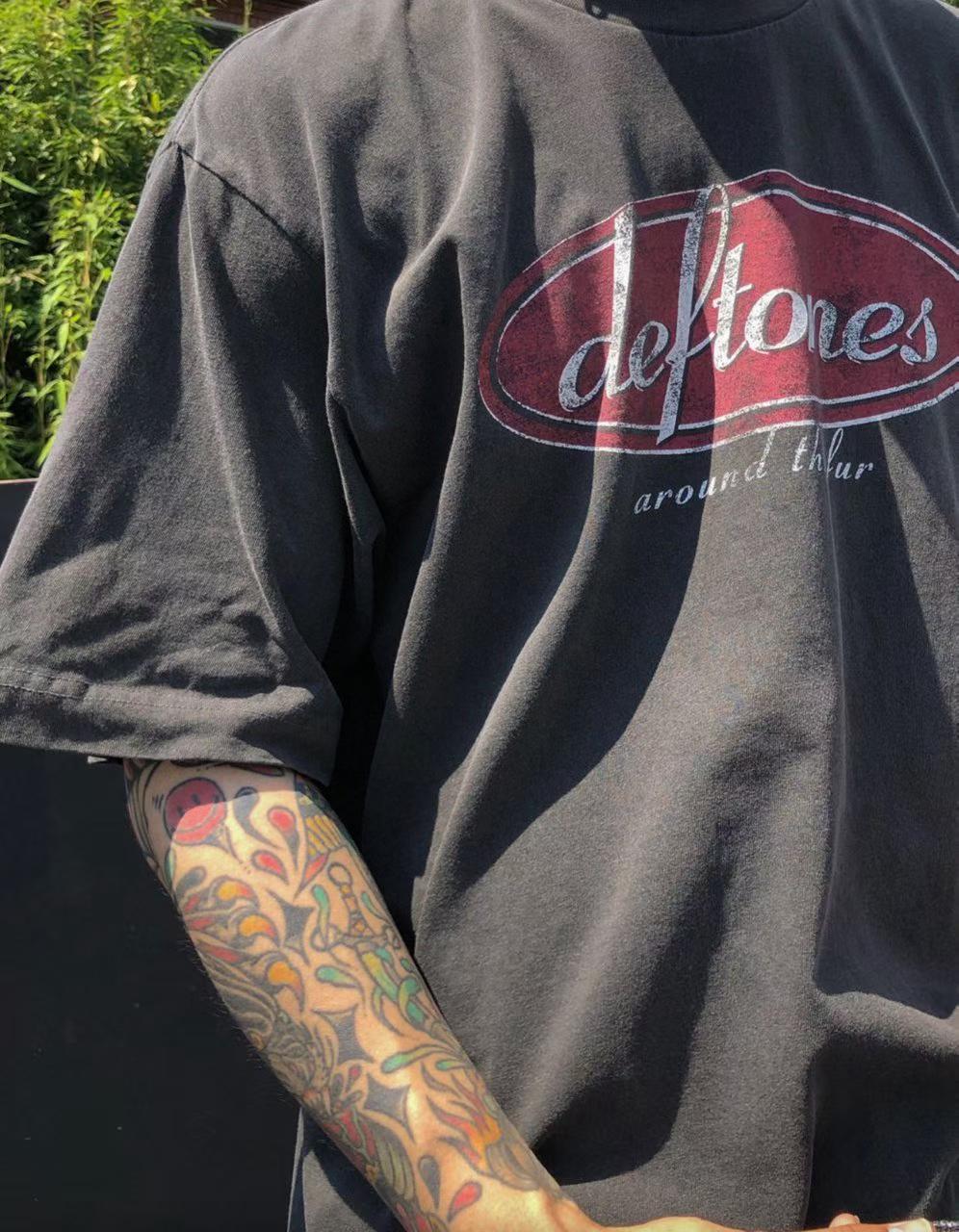 Deftones Around The Fur European Tour Vintage Washed Tee