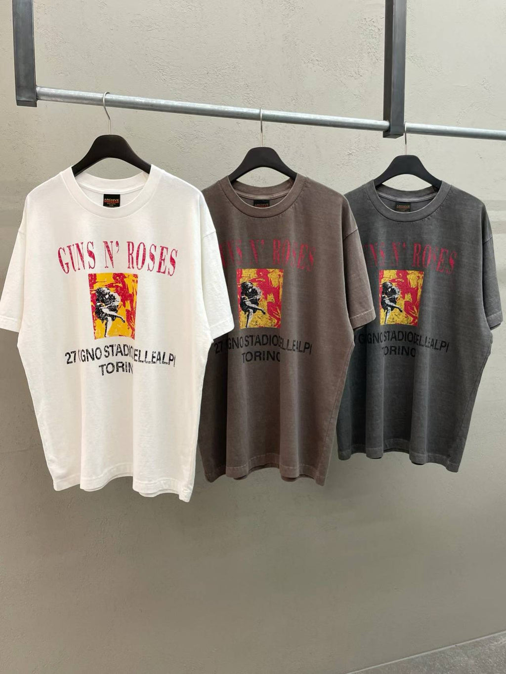 Guns N' Roses Torino Stadium Security No Backstage Vintage Washed Tee