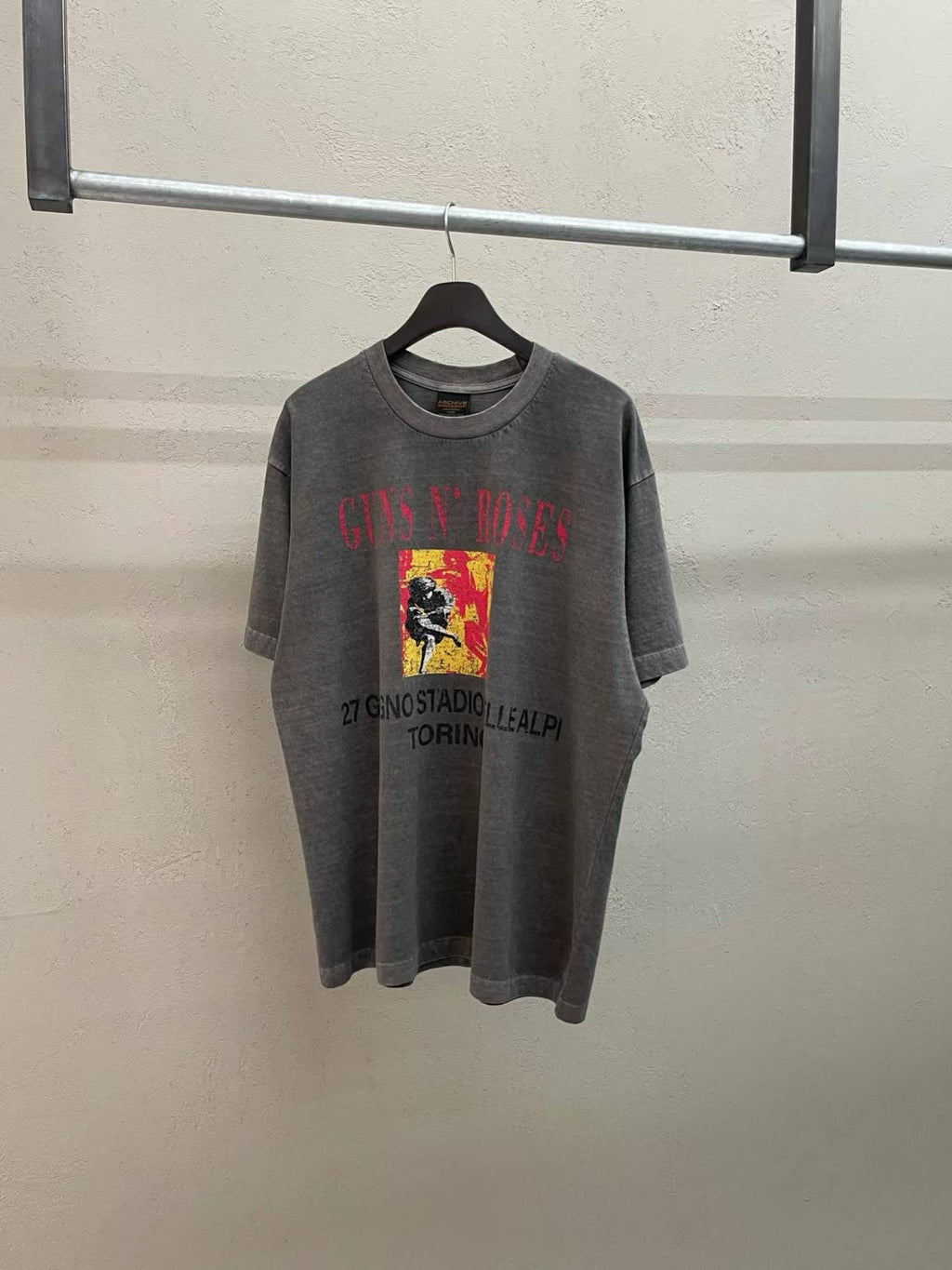 Guns N' Roses Torino Stadium Security No Backstage Vintage Washed Tee
