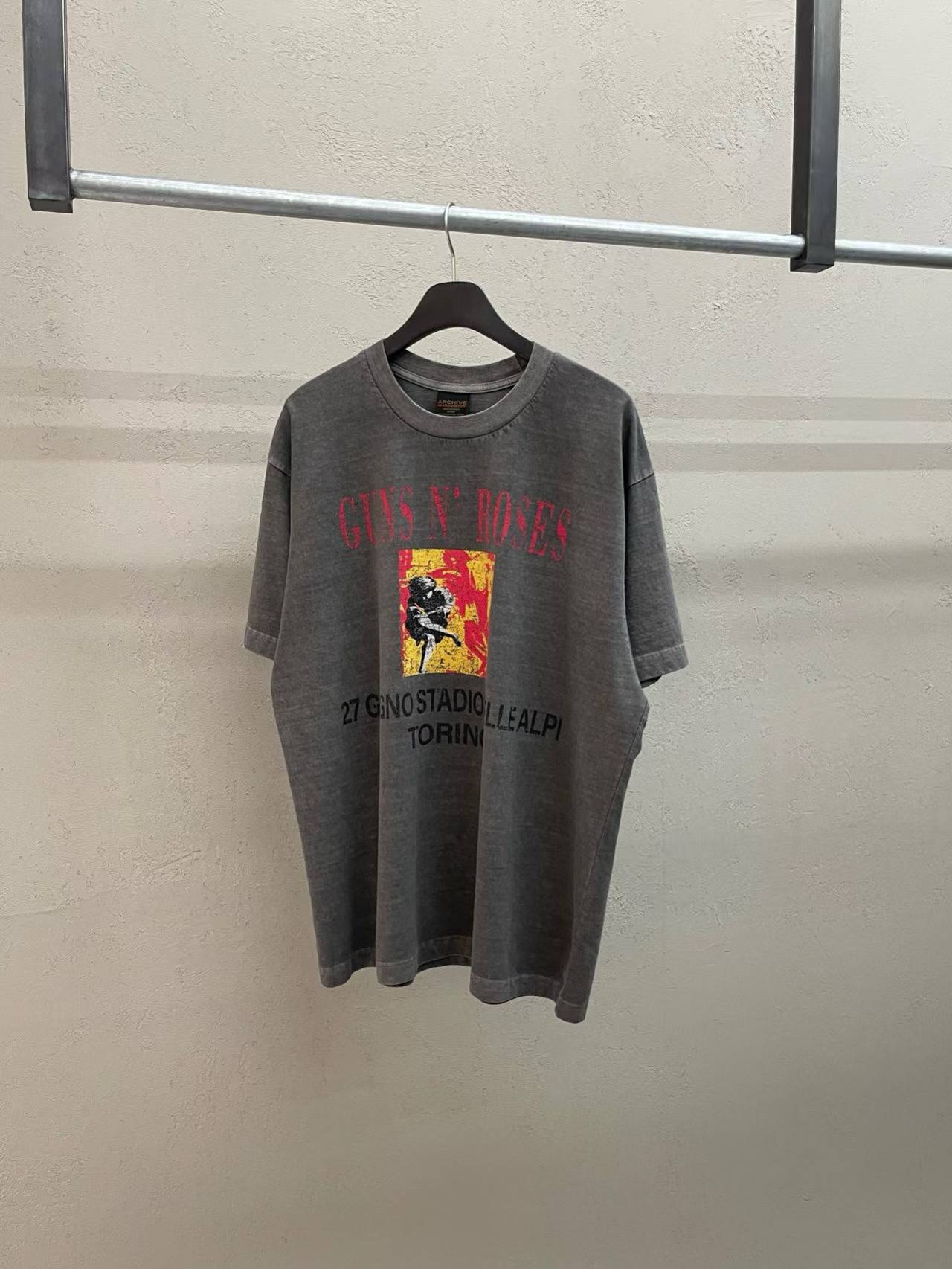 Guns N' Roses Torino Stadium Security No Backstage Vintage Washed Tee