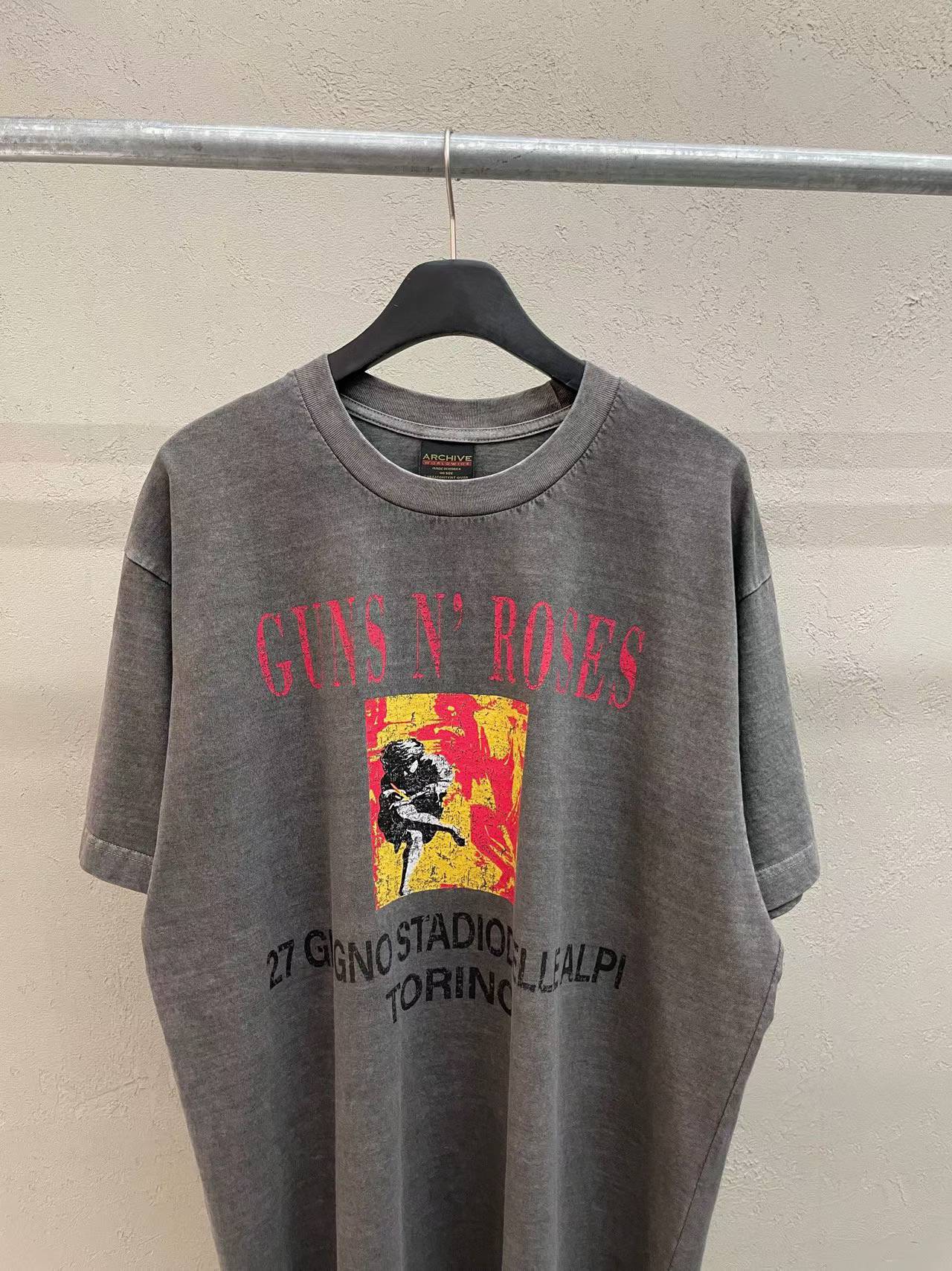 Guns N' Roses Torino Stadium Security No Backstage Vintage Washed Tee
