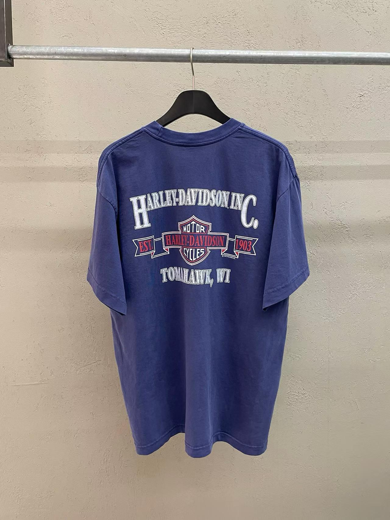 Harley-Davidson Inc. Tomahawk WI Est. 1903 Vintage Washed Tee