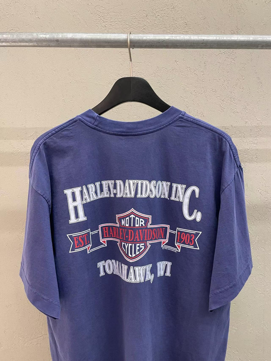 Harley-Davidson Inc. Tomahawk WI Est. 1903 Vintage Washed Tee