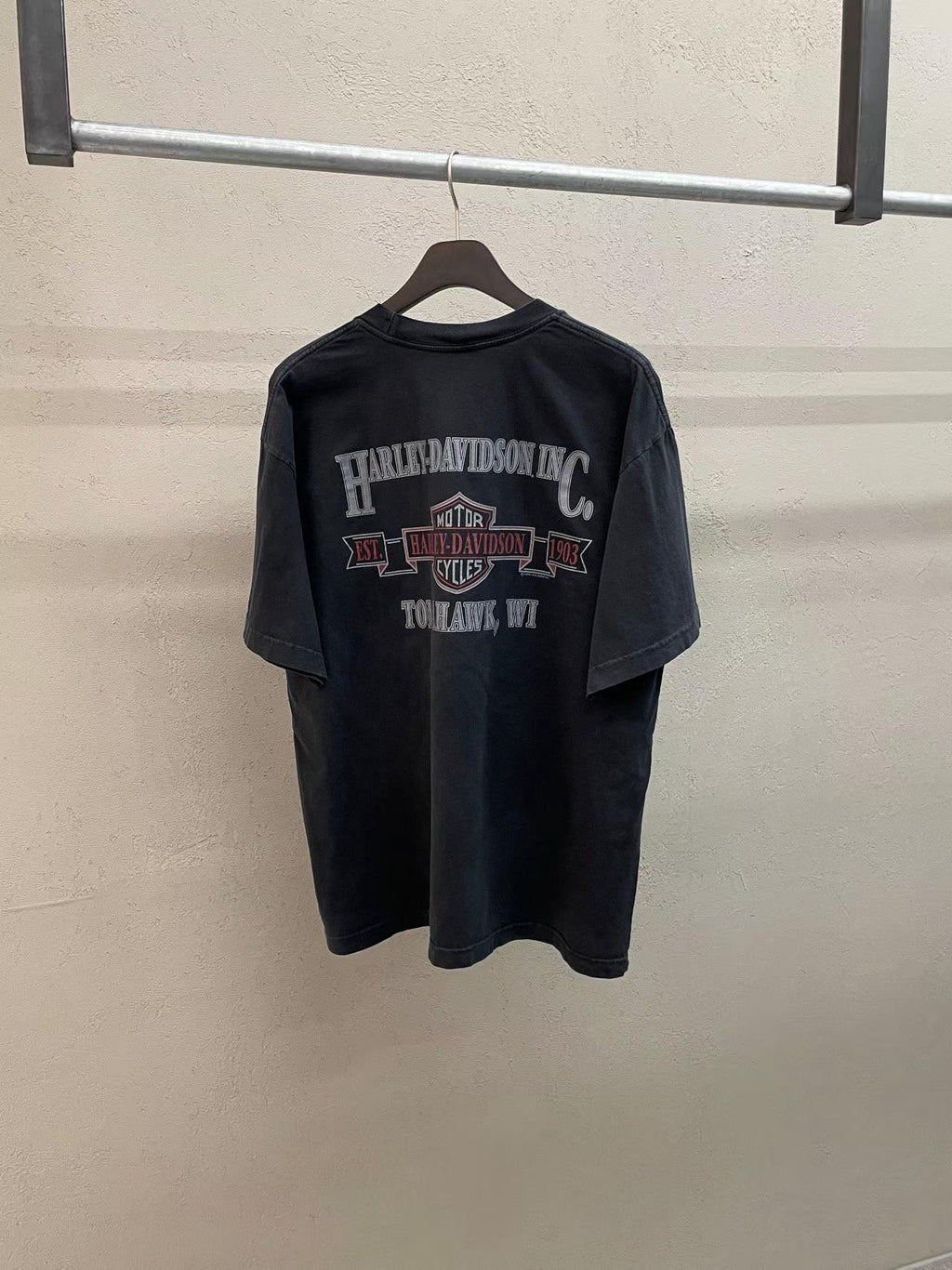 Harley-Davidson Inc. Tomahawk WI Est. 1903 Vintage Washed Tee