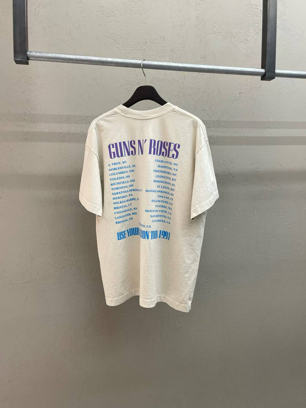 Guns N' Roses Use Your Illusion II Tour 1991 Vintage Washed Tee
