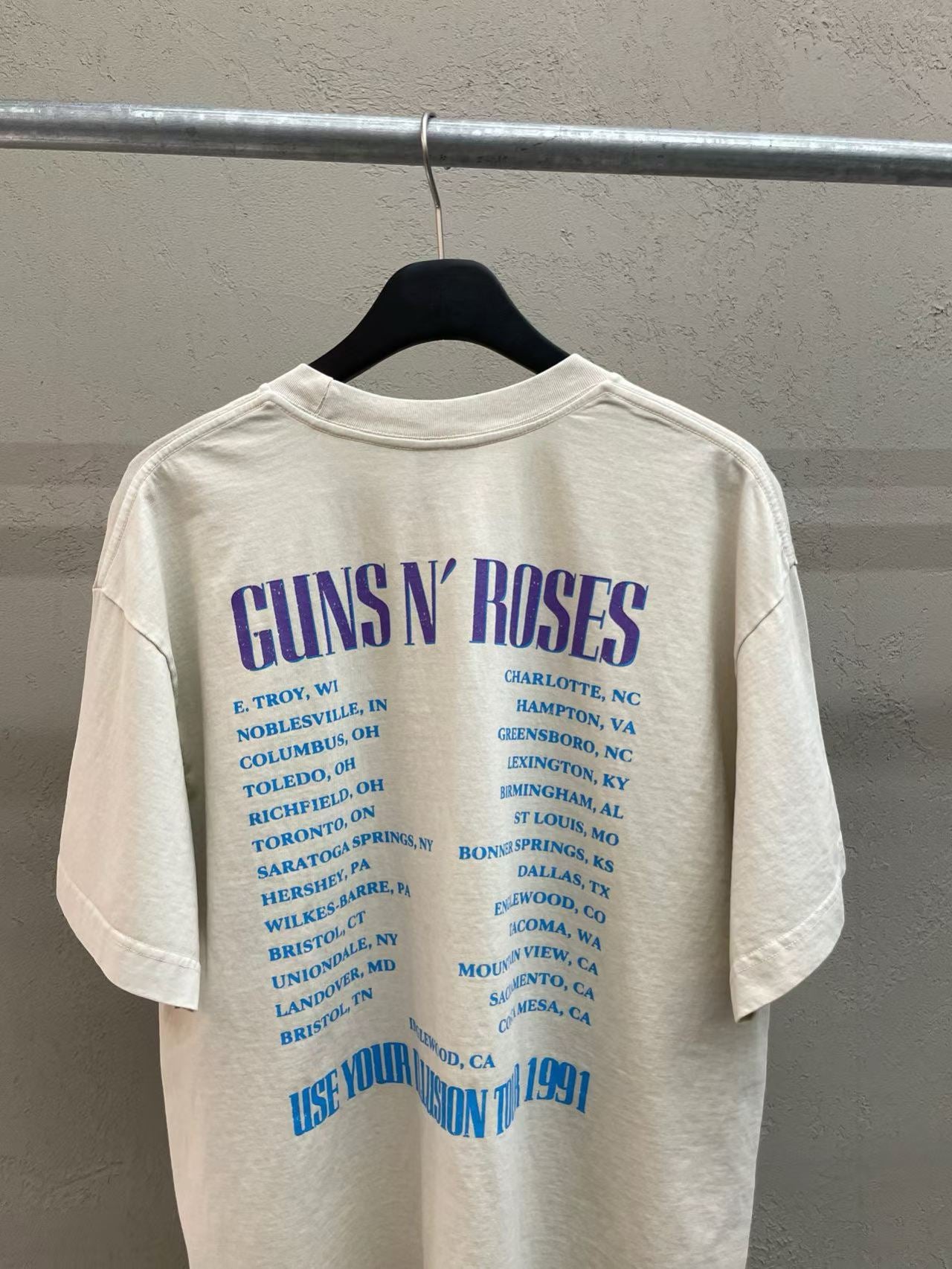 Guns N' Roses Use Your Illusion II Tour 1991 Vintage Washed Tee