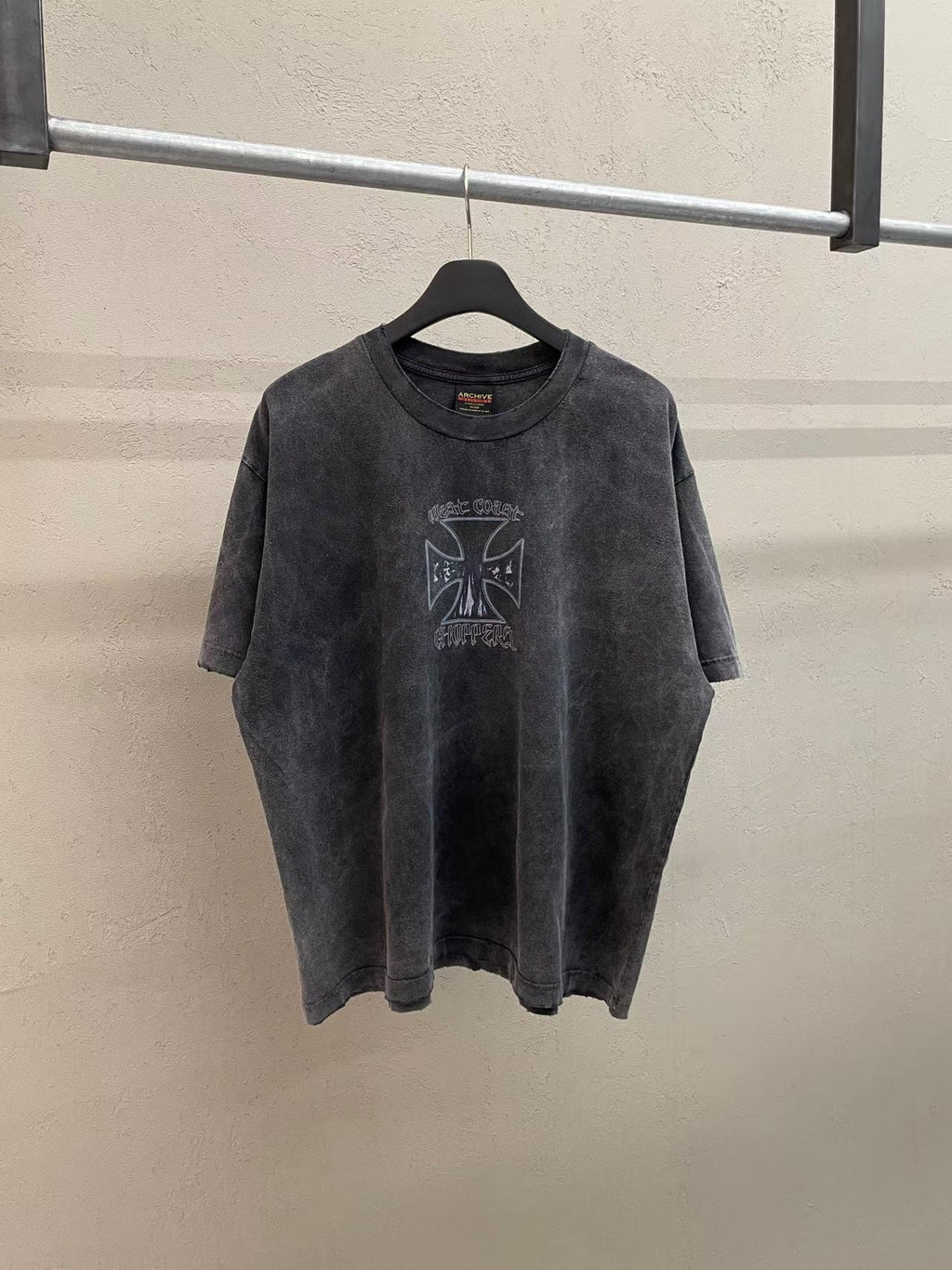 West Coast Choppers Biker Archive Vintage Washed Tee Graphite