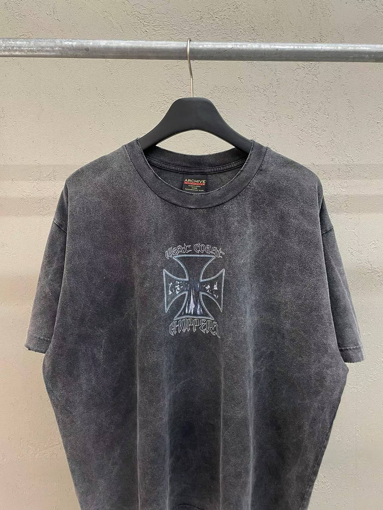 West Coast Choppers Biker Archive Vintage Washed Tee Graphite