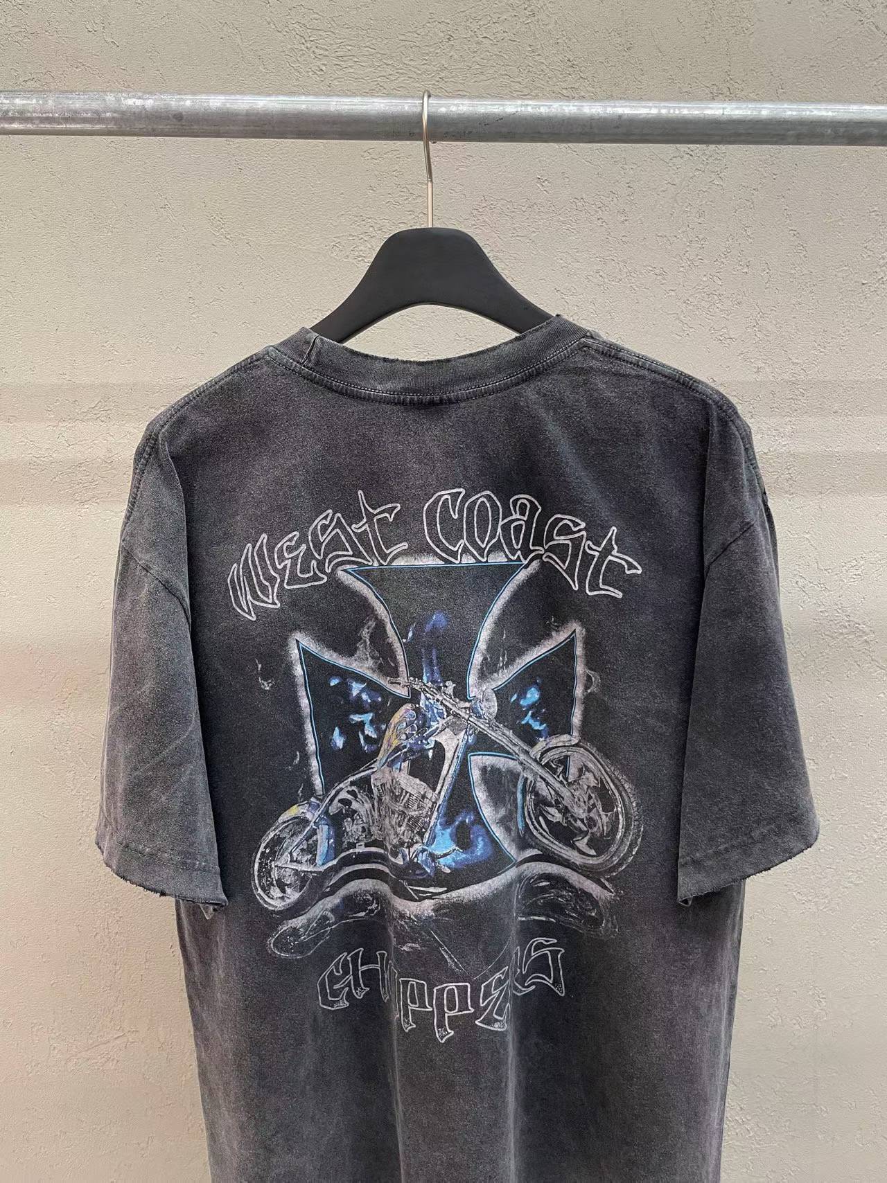 West Coast Choppers Biker Archive Vintage Washed Tee Graphite